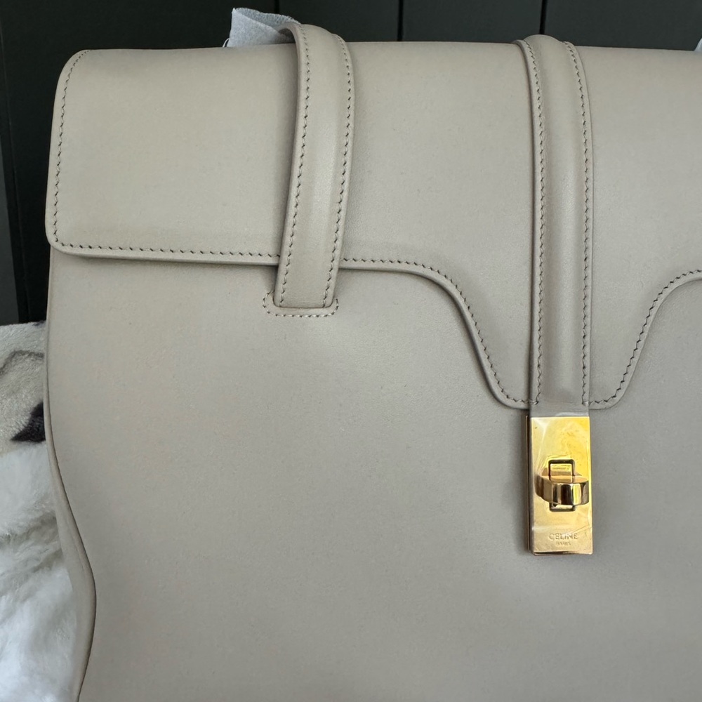 Celine Gray Leather Tote Bag with Gold Hardware - Picture 4 of 14